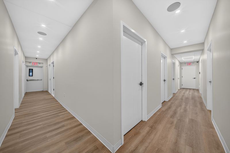 Exam room hallways